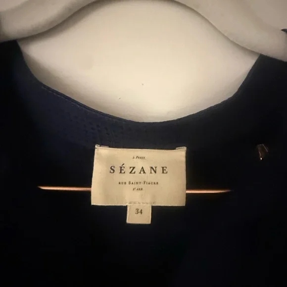 Sézane Laurya Top Navy - Sz 34 - Picture 4 of 5